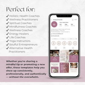 Holistic Health Instagram Bundle, Editable Posts Stories Reels Carousels Highlights Quotes, Holistic Coach Social Media, Wellness Branding image 7