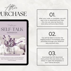Positives Selbstgesprächs-Arbeitsbuch, Coaching-Arbeitsblattvorlage, Canva, für Sie getan, Life Coach, Selbstliebe, Selbstwert, Selbstwertgefühl, Journal-Aufgabe Bild 7