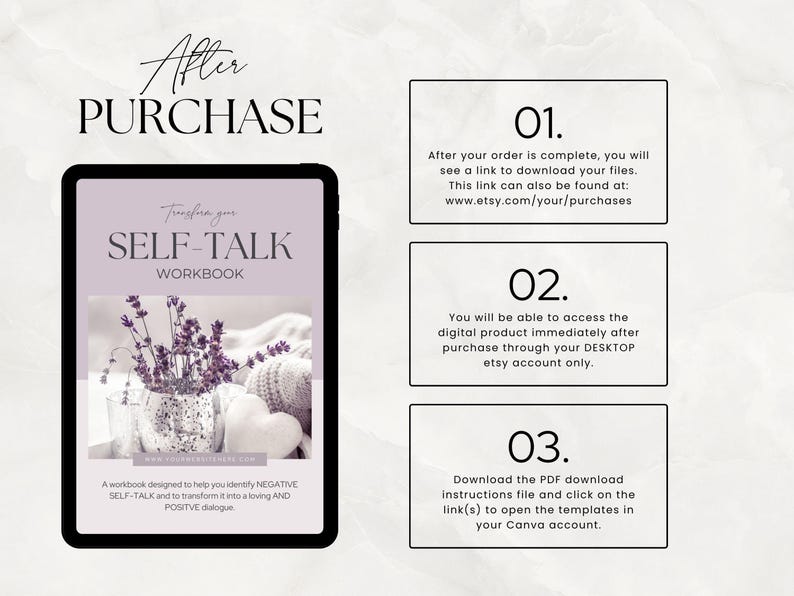 Positives Selbstgesprächs-Arbeitsbuch, Coaching-Arbeitsblattvorlage, Canva, für Sie getan, Life Coach, Selbstliebe, Selbstwert, Selbstwertgefühl, Journal-Aufgabe Bild 7