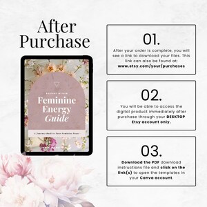 Modèle Canva Guide de l'énergie féminine pour entraîneurs, livre électronique sur l'amour de soi et l'émancipation, instructions et exercices pour la tenue d'un journal, aimant en plomb fait pour vous image 8