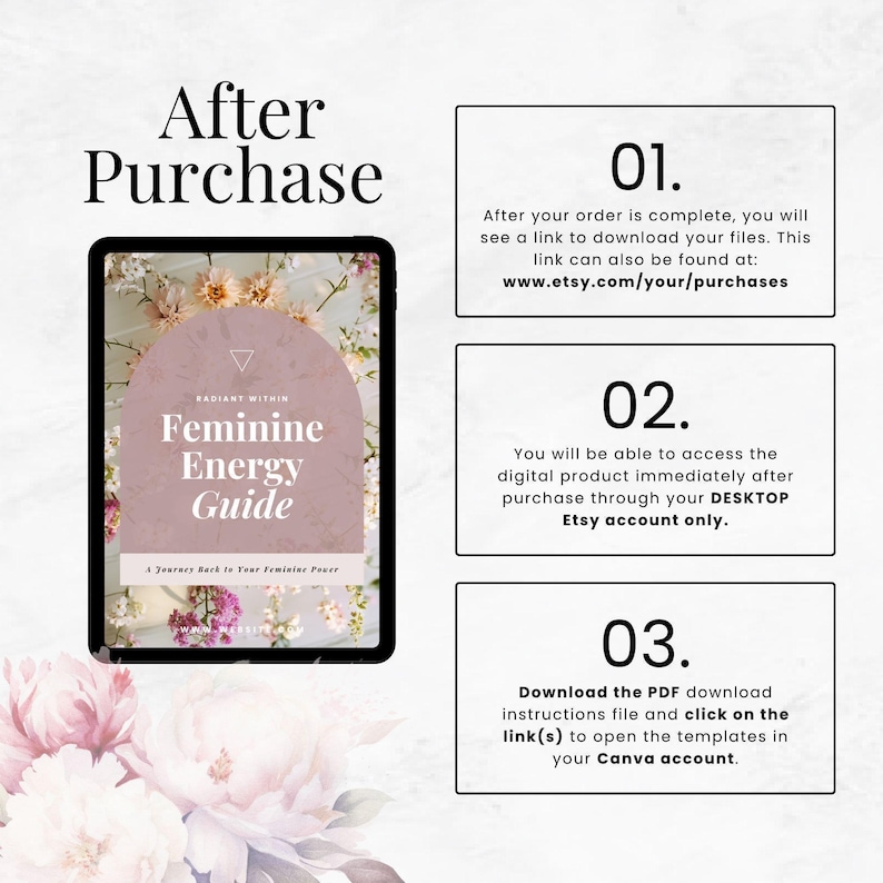 Modèle Canva Guide de l'énergie féminine pour entraîneurs, livre électronique sur l'amour de soi et l'émancipation, instructions et exercices pour la tenue d'un journal, aimant en plomb fait pour vous image 8