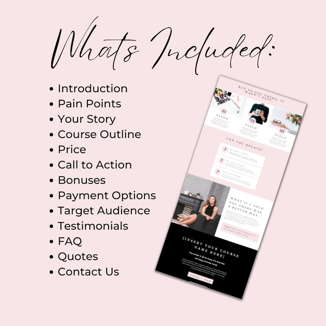 Online Course Sales Page Template Canva Canva Coaching Sales Etsy Online Course Sales Page Template Canva Canva Coaching Sales Etsy