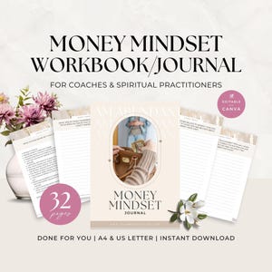Money Manifestation Journal, Prompts For Money Mindset, Done For You, Lead Magnet for Coaches, Abundance Affirmations, Canva Template, NTRL