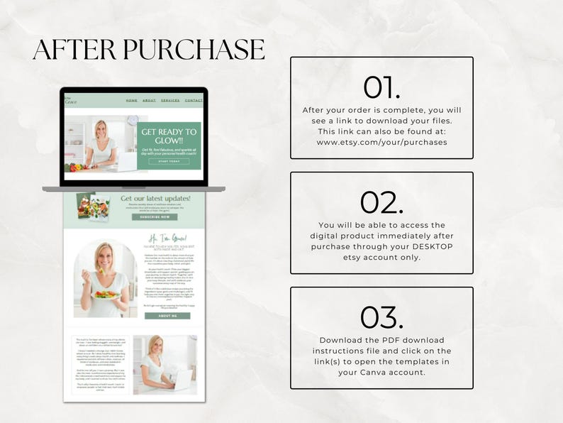 Health Coach Website Template, Coaching Templates, Health and Wellness, Nutrition, Nutritionist, Fitness, Canva, Done For You Content image 8