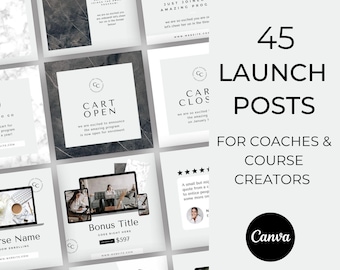 Plantillas de Canva de lanzamiento de cursos, Instagram de lanzamiento de cursos, Plantillas de Instagram de marketing, Plantillas de Instagram para creadores de cursos Canva, MDRN