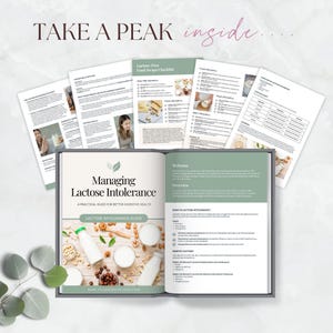 Managing Lactose Intolerance Guide Canva Template | Editable Health Coach Resource | Nutritionist Lead Magnet | Client Wellness Workbook image 4