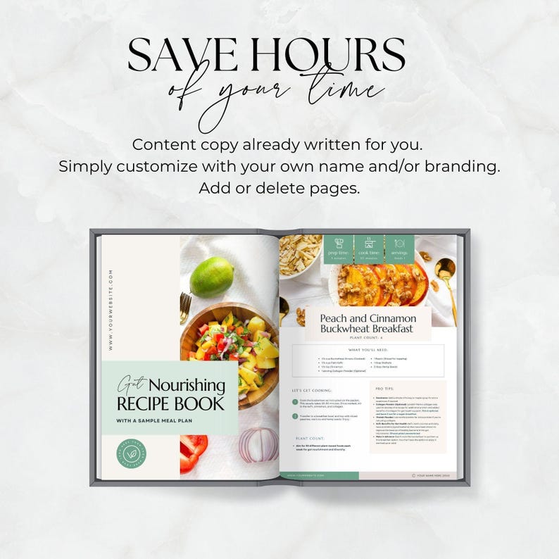 Modelo de Programa de Coaching de Saúde, Coach de Nutrição, Conteúdo sobre Saúde Intestinal, Plano Alimentar PLR, E-book Pronto para Uso, Ímã de Leads, Nutricionista, Canva imagem 5