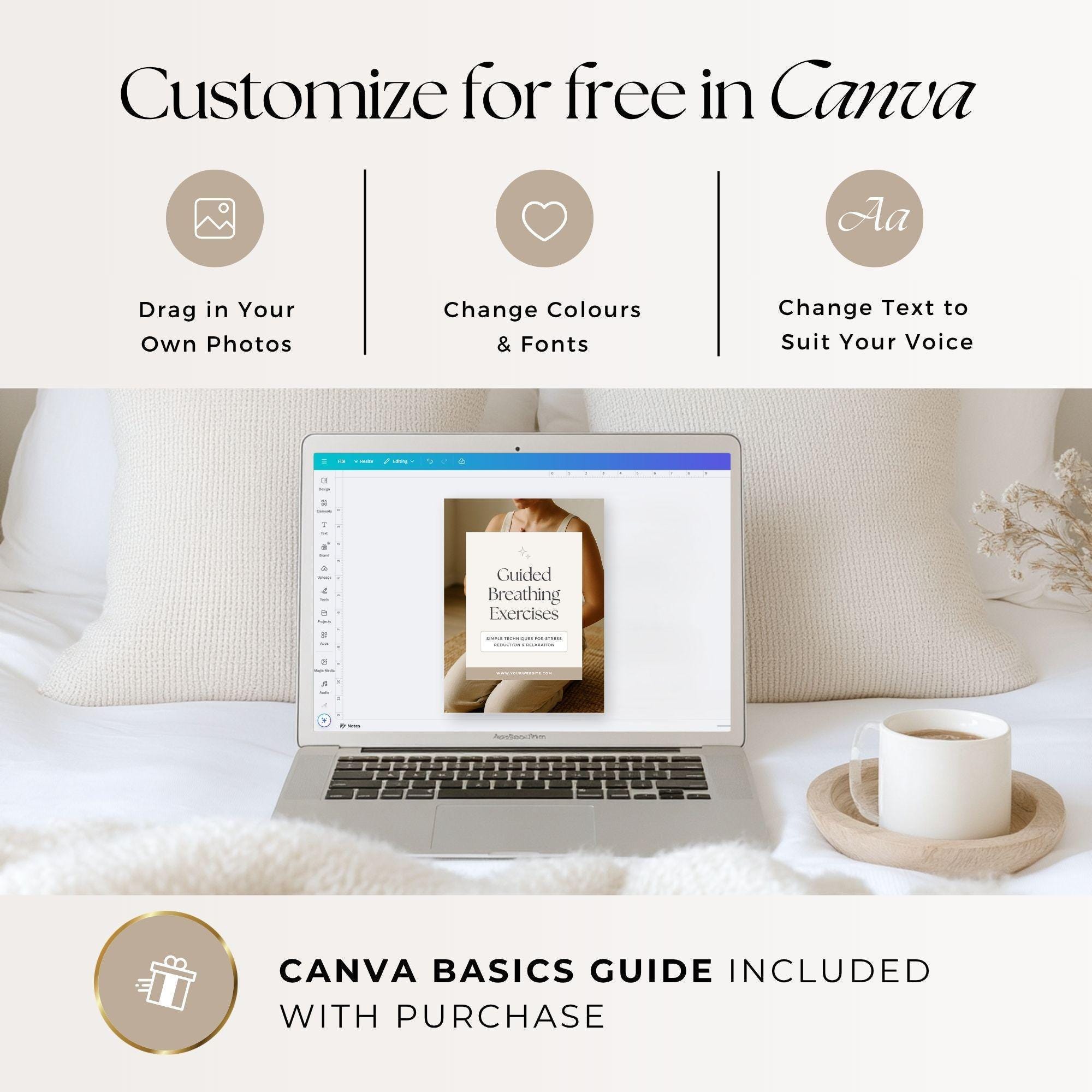 Breathwork Guide Canva Template, Guided Breathing Exercises for Nervous ...