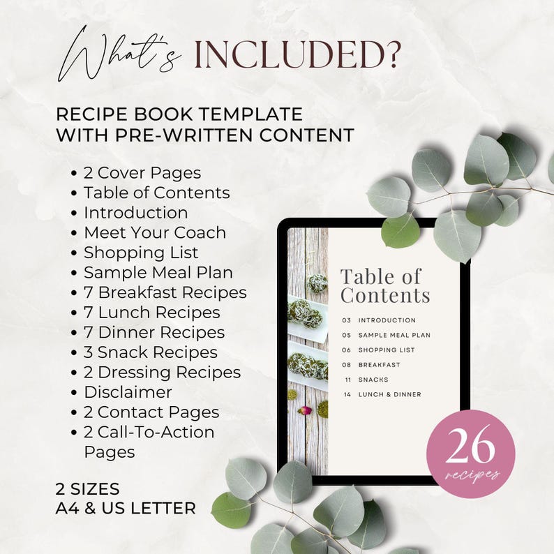 Editable Perimenopause & Menopause Recipe Book Template, 26 Hormone ...