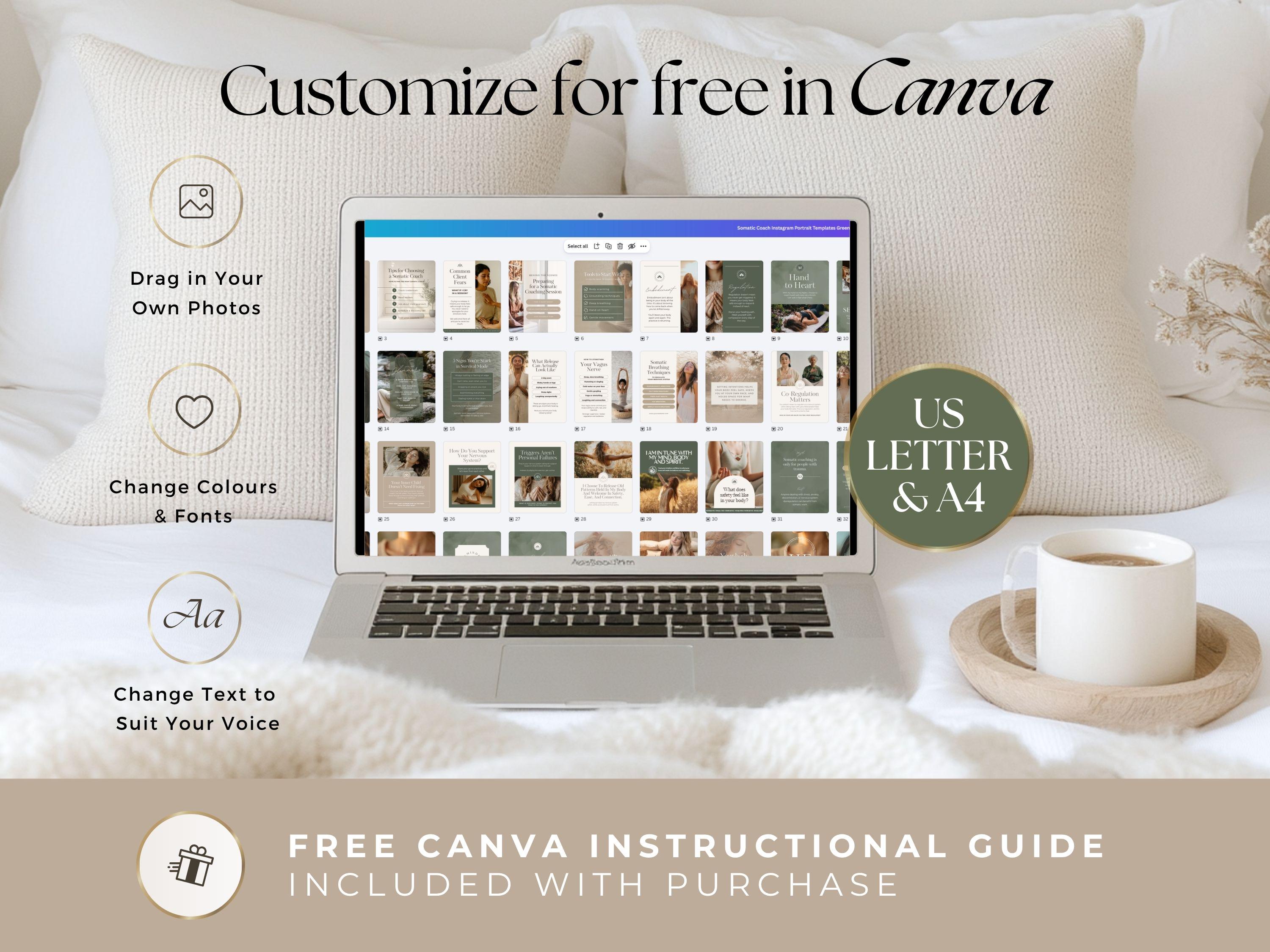 Somatic Coaching Toolkit Canva Template | Nervous System Regulation ...