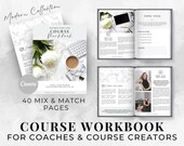 Course Workbook Template Canva, Course Workbook for Coaches, Business Coach Workbook, Ebook Template for Business Coaches, Modern, MDRN