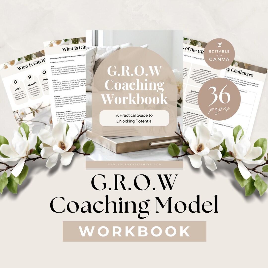 GROW Coaching Tool Workbook for Life Coaches, Ideal for Client Sessions ...