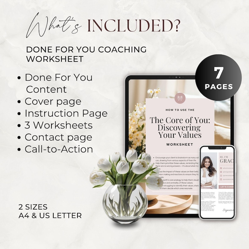 Done for You Coaching Worksheet Template, Life Coach Workbook, Client ...