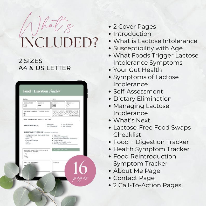 Managing Lactose Intolerance Guide Canva Template | Editable Health Coach Resource | Nutritionist Lead Magnet | Client Wellness Workbook image 2