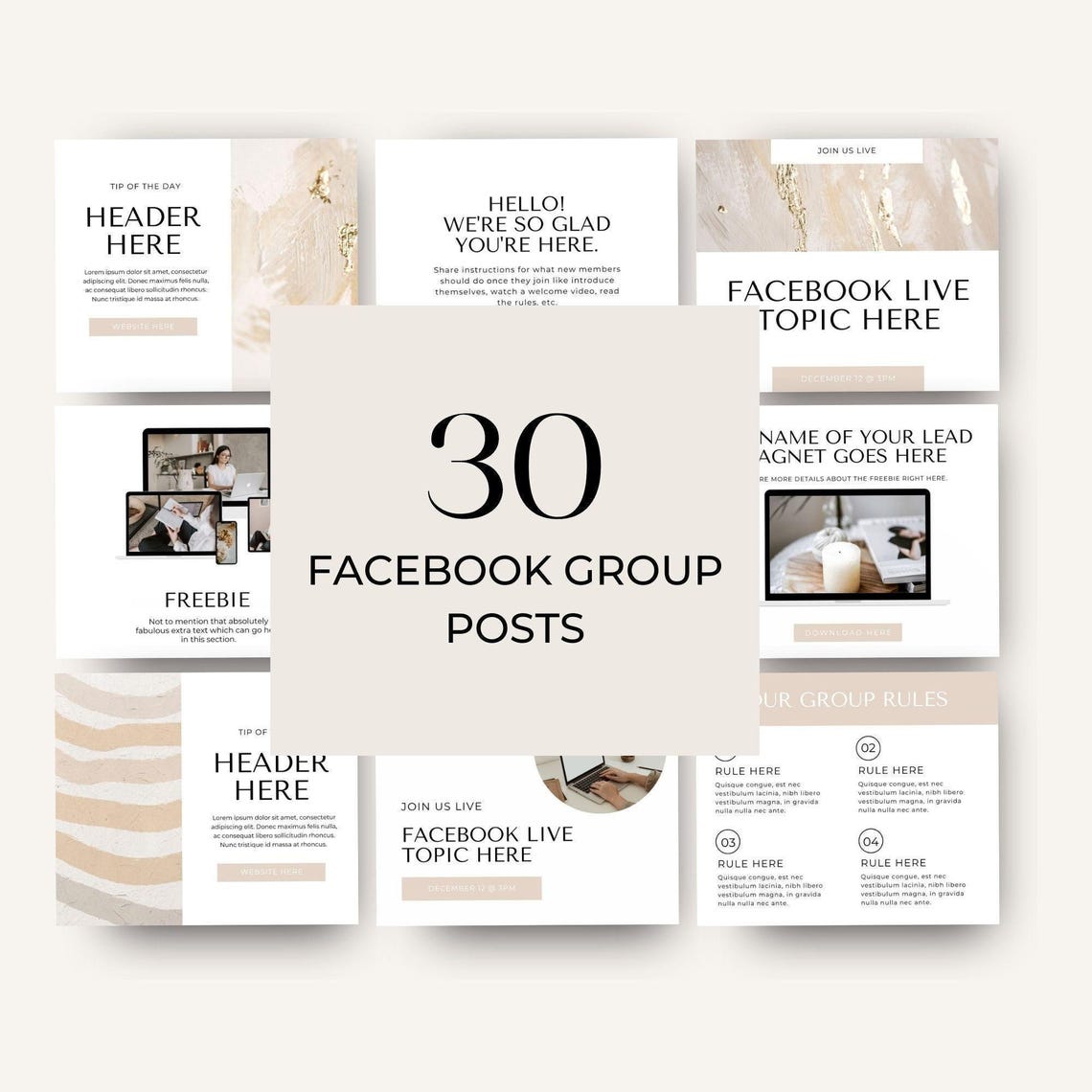 Facebook Group Posts, Facebook Posts Template Canva, Facebook Group ...