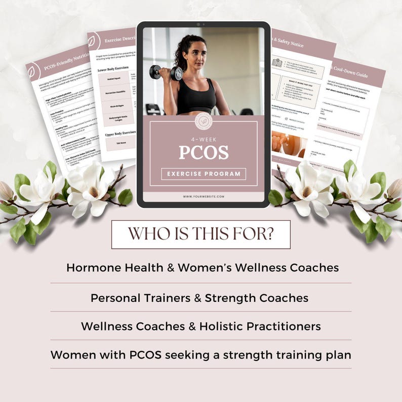 Pcos Exercise Plan.pdf PCOS Exercise Program, Hormone Balance Workout Plan, Women's Health ...