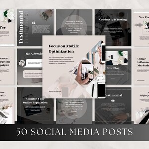 Faceless Social Media Posts for Digital Marketers and Business Coaches, Done For You Content, Luxury Aesthetic, Instagram Account, Canva image 2