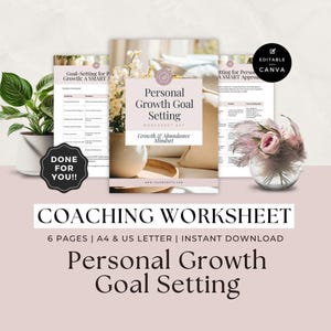 Life Coach Worksheets, Business Coaching Workbook, Client Session Forms, Personal Growth and Goal Setting, SMART Goals, Career Consultant