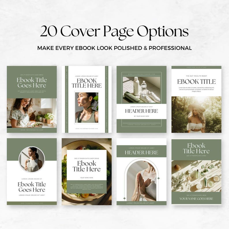 Kit de herramientas de libros electrónicos sobre salud y bienestar para Canva / Más de 250 plantillas editables de libros de trabajo, imanes de clientes potenciales y guías para entrenadores de bienestar imagen 3