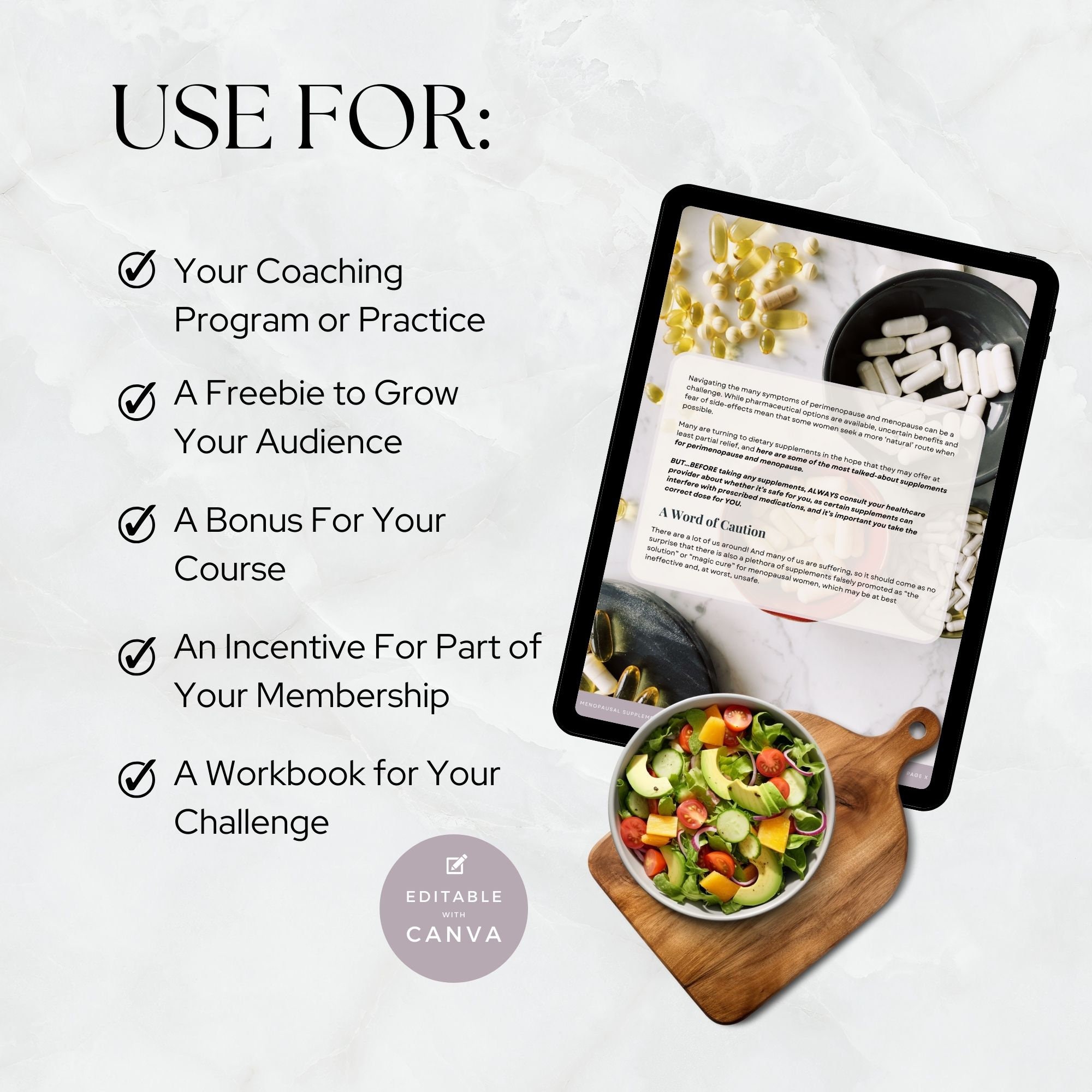 Perimenopause and Menopause Supplement Guide for Clients Etsy Australia