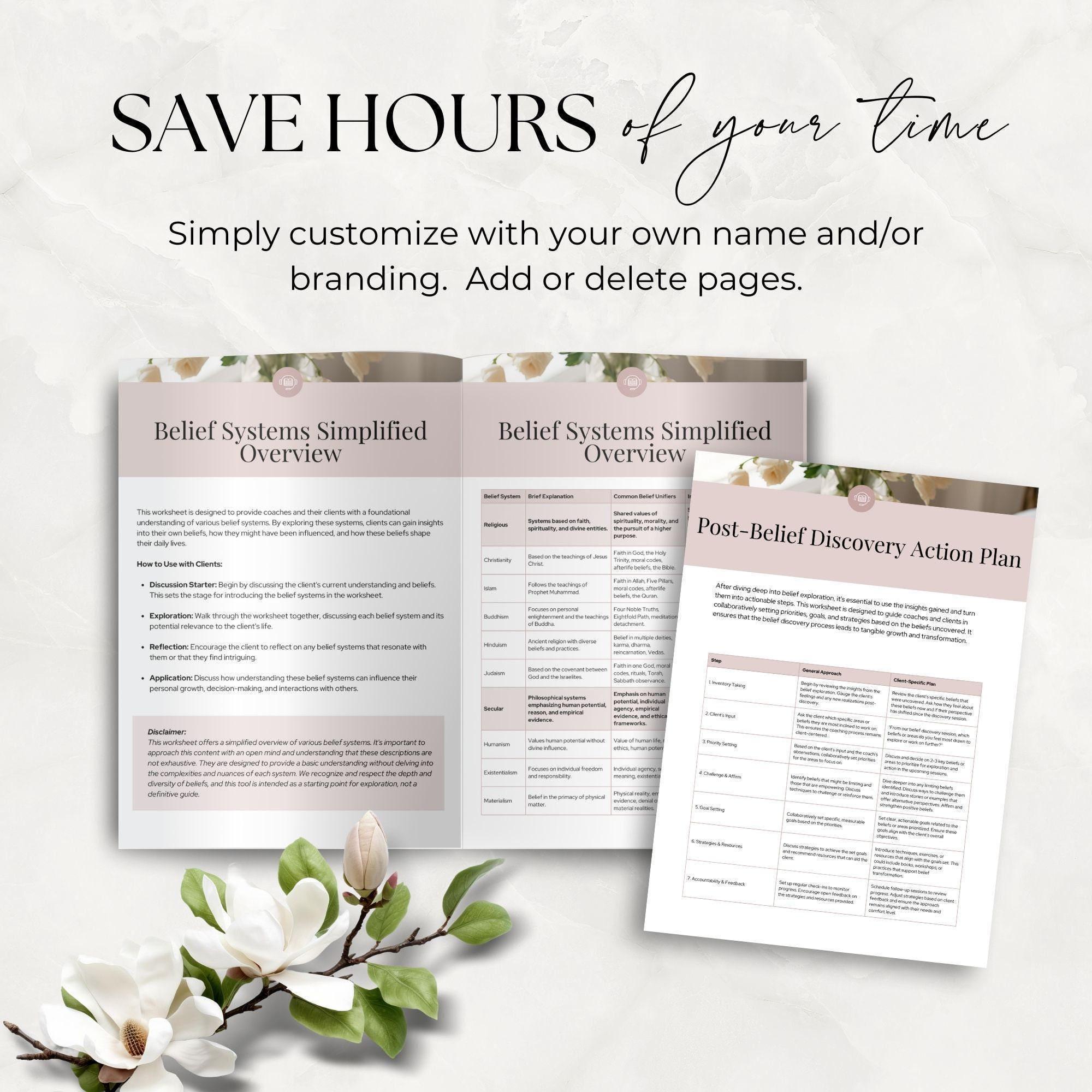Done for You Coaching Worksheet Template, Life Coach Workbook, Client ...