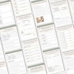 Manuale olistico per il benessere di coach e professionisti, fogli di lavoro precompilati per le sessioni con i clienti, agenda o lead magnet in formato PDF, modello Canva immagine 10