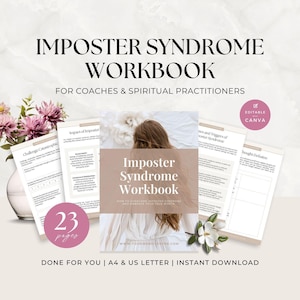 Imposter Syndrome Workbook, Life Coaching Lead Magnet, Personal Development Worksheets, Done For You Content, Self Doubt, Canva Template