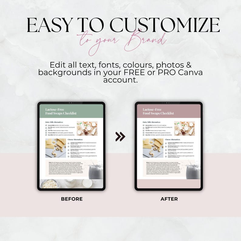 Managing Lactose Intolerance Guide Canva Template | Editable Health Coach Resource | Nutritionist Lead Magnet | Client Wellness Workbook image 6