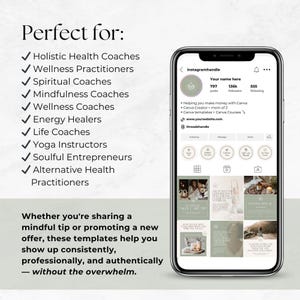 Holistic Wellness Instagram Bundle, Editable Posts Stories Reels Carousels Highlights Quotes, Holistic Coach Instagram Template, Health Reel image 7