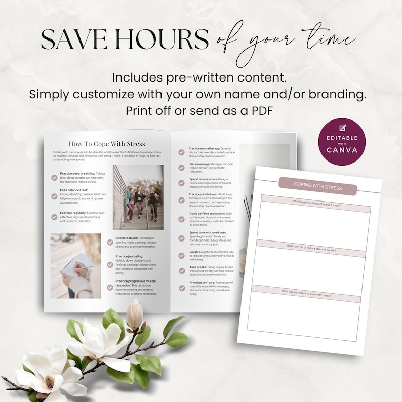 Menopause Journal & Workbook Template, Hormone Health Coaching Lead ...
