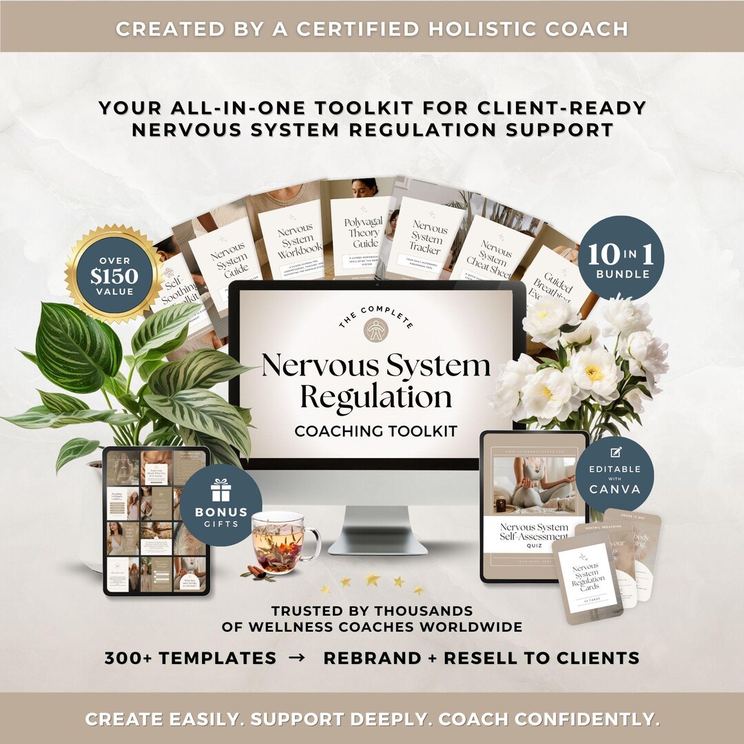 Nervous System Regulation Coaching Toolkit Canva Template: Guides ...