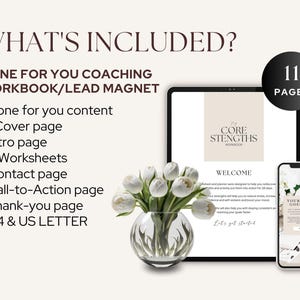 Coaching Worksheets, Client Strengths Assessment Tool, Done For You Workbook, Life Coach, Business, Career, Course Creator, Canva Template image 2