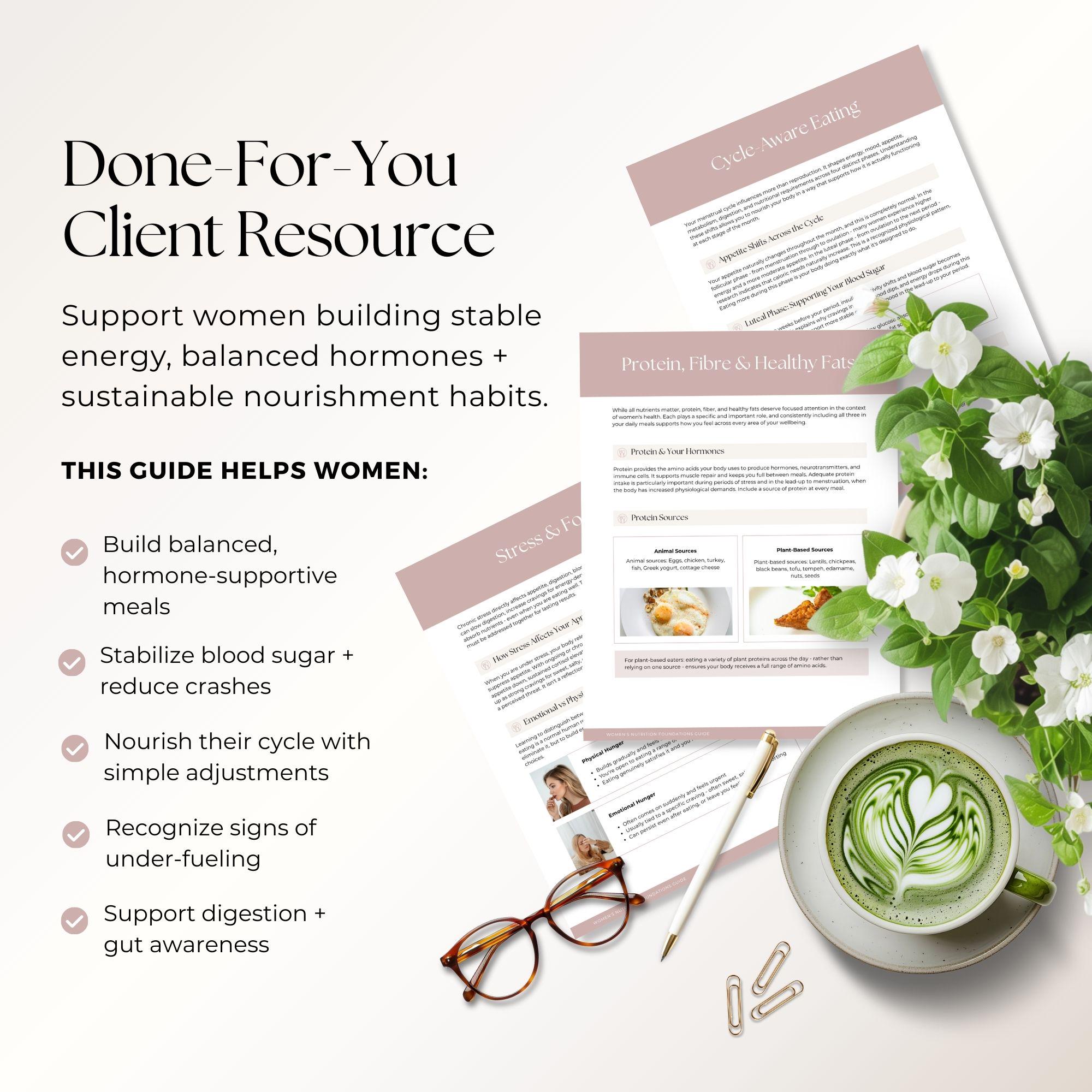 Women’s Nutrition Guide Canva Template for Wellness Coaches | Hormone ...