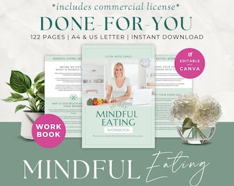 Health Coaching Program Template, Nutrition Coach, Nutritionist, Mindful Eating, Workbook, Ebook, Done For You, Canva Templates, Editable