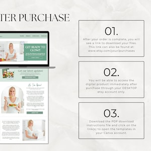 Health Coach Website Template, Coaching Templates, Health and Wellness, Nutrition, Nutritionist, Fitness, Canva, Done For You Content image 8