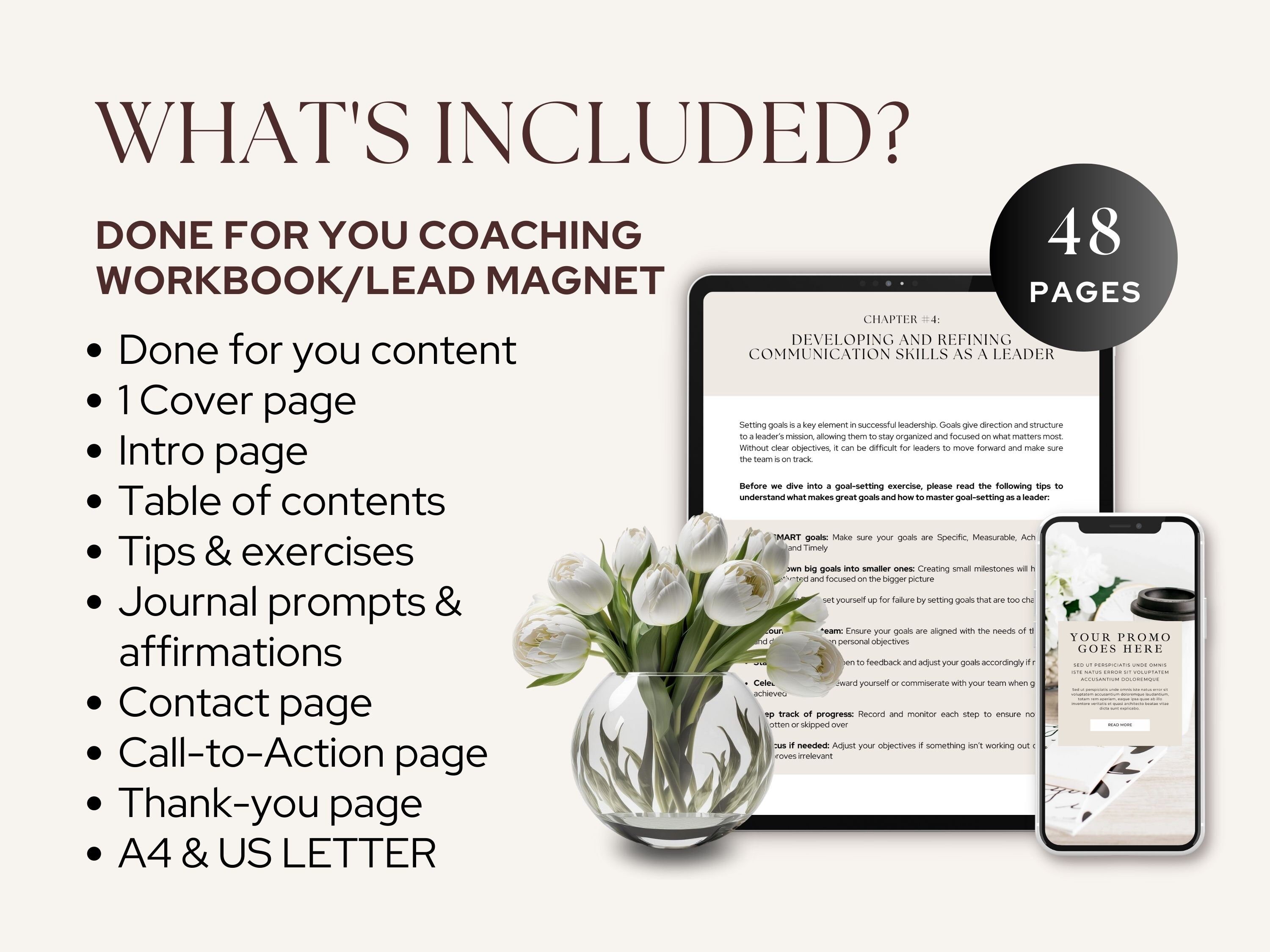 Coaching Worksheets, Leadership Mindset, Done for You Workbook, Life ...