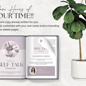 Positives Selbstgesprächs-Arbeitsbuch, Coaching-Arbeitsblattvorlage, Canva, für Sie getan, Life Coach, Selbstliebe, Selbstwert, Selbstwertgefühl, Journal-Aufgabe Bild 4