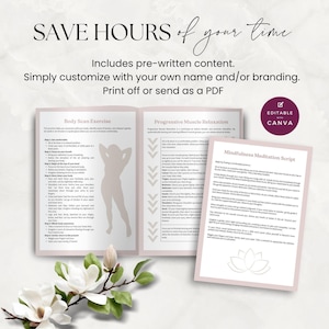 Self-soothing Toolkit Template Canva, Done for You Editable Resource ...
