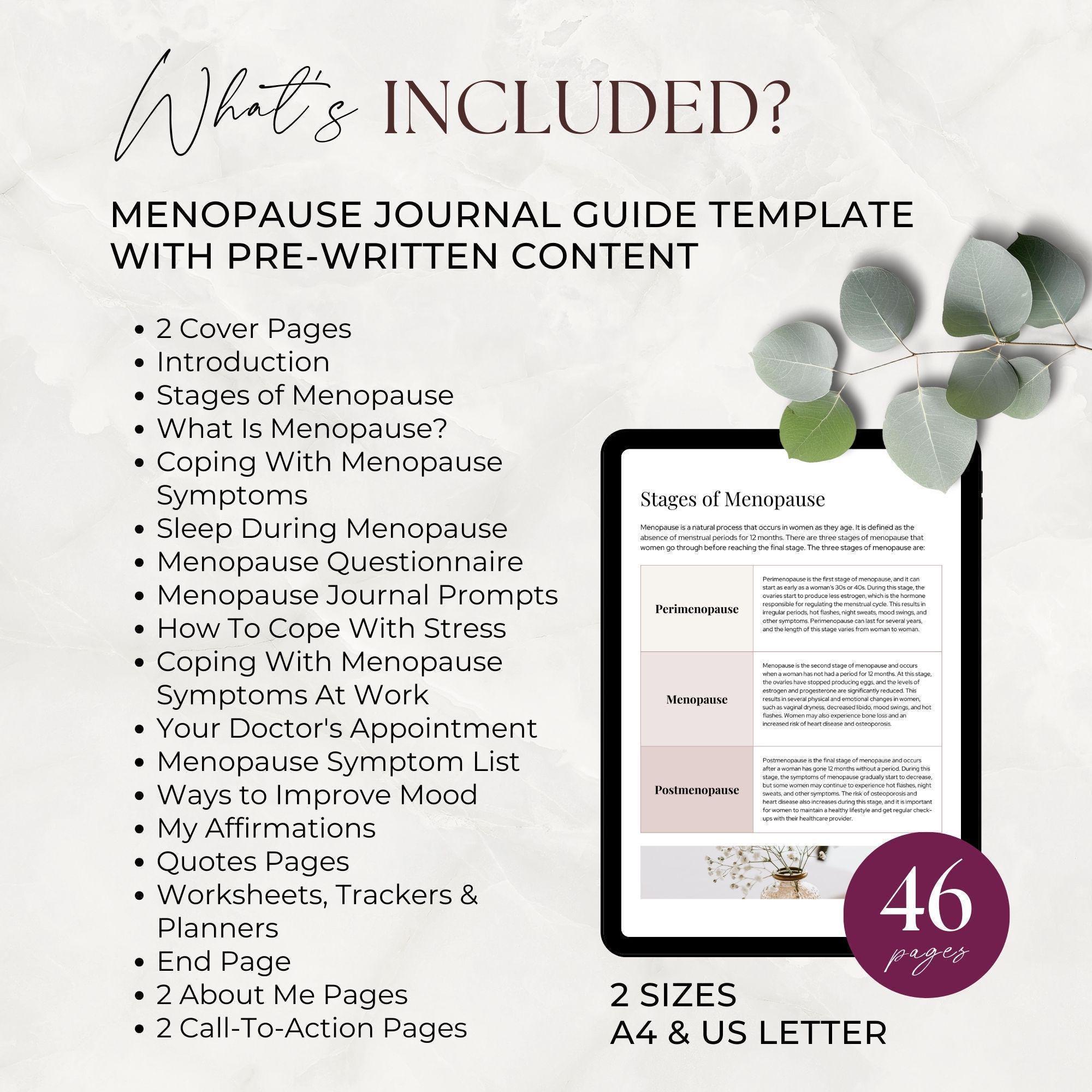 Menopause Journal & Workbook Template, Hormone Health Coaching Lead ...