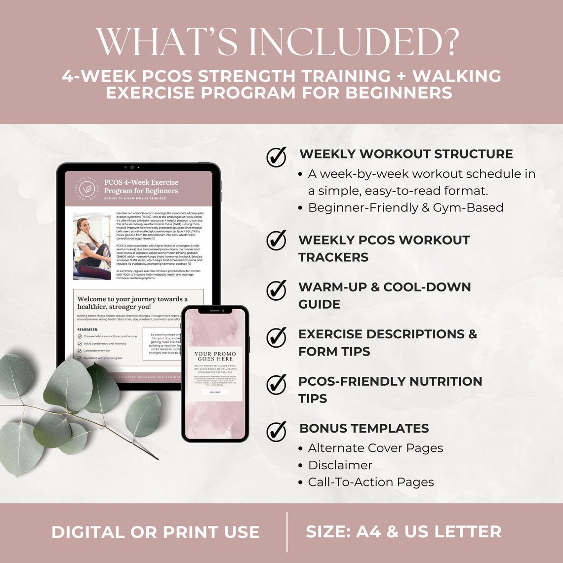 Pcos Exercise Plan.pdf PCOS Exercise Program, Hormone Balance Workout Plan, Women's Health ...