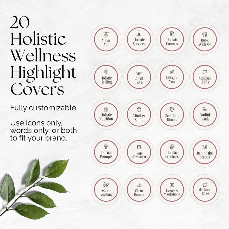 Holistic Health Instagram Bundle, Editable Posts Stories Reels Carousels Highlights Quotes, Holistic Coach Social Media, Wellness Branding image 5