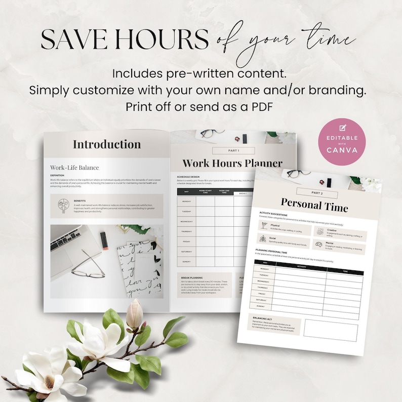 Work-life Balance Worksheet for Coaches, Counselors & Therapists ...