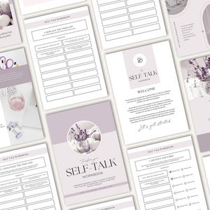 Positives Selbstgesprächs-Arbeitsbuch, Coaching-Arbeitsblattvorlage, Canva, für Sie getan, Life Coach, Selbstliebe, Selbstwert, Selbstwertgefühl, Journal-Aufgabe Bild 3