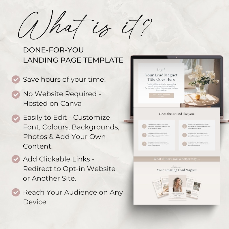 Lead Magnet Landing Page for Coaches and Course Creator, Done for You ...
