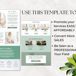 Health Coach Website Template, Coaching Templates, Health and Wellness, Nutrition, Nutritionist, Fitness, Canva, Done For You Content image 4