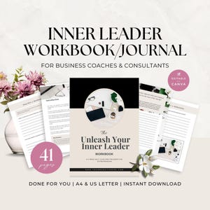 Business Coaching Workbook Template, Career Coach Worksheets, Ebook, Done For You Content, Entrepreneur, Unleash Your Inner Leader, Program
