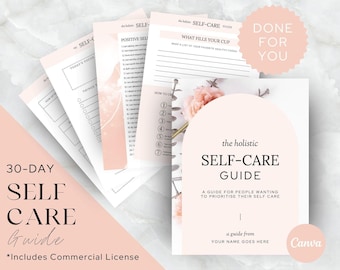 Self Care Canva Template, Done for You, Lead Magnet Workbook, Life Coaching Tools, Canva Workbook Template, Commercial Use, Freebie, PCH