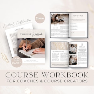 Course Workbook Template Canva, Course Workbook for Coaches, Business Ebook Template Canva, Ebook Workbook Template, Ebook Journal, NTRL
