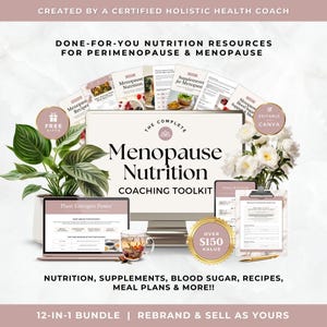 Menopause & Perimenopause Nutrition Coaching Toolkit | Hormone Health Canva Templates | Women's Wellness Program Resources and Lead Magnets