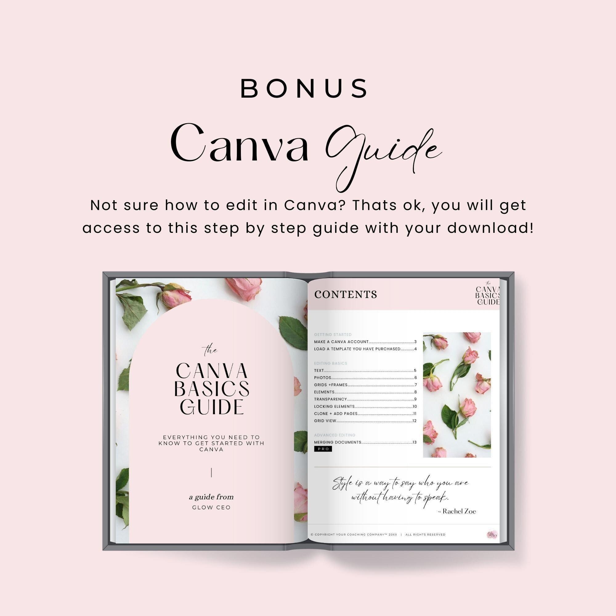 Course Workbook Template Canva, Ebook Template Business Coaching Canva ...